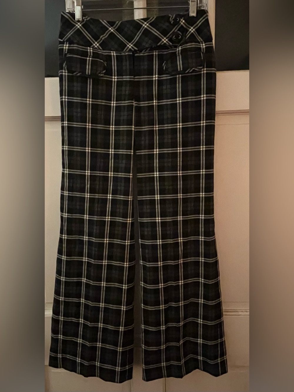 Anthropologie Taikonhu Y2K Plaid Wide Leg Trousers Pants Size 6